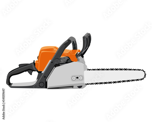 Vector of saw machine isolated on white background. Vector illustration isolated.