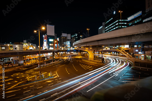 夜の上野駅前