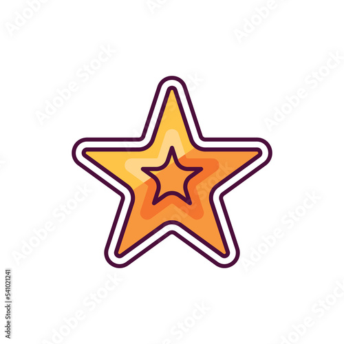 Star slot color line icon. Gambling casino.