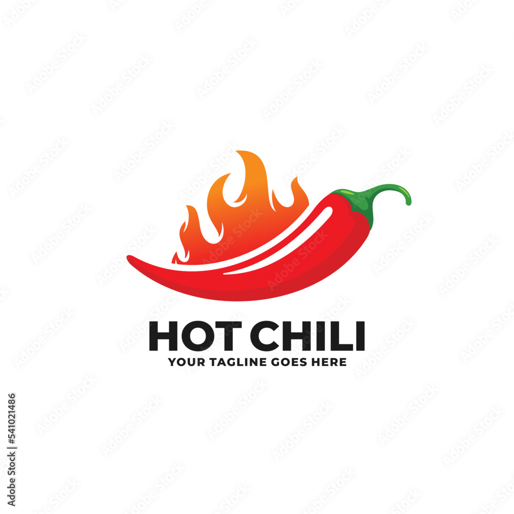 Hot chili logo vector. Red chili logo vector Hot chili logo vector. Red chili logo vector