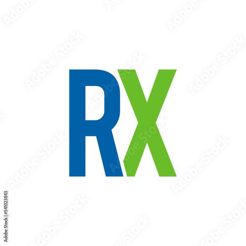RX symbol, medical health logo company design illustration.