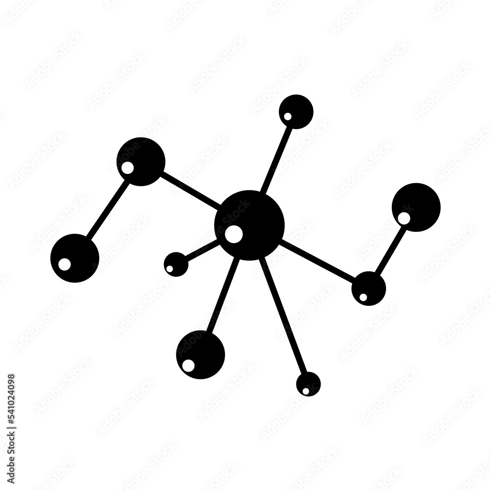 Molecular icon. Outline molecular on white background. Vector illustration. EPS 10. Molecular icon. Outline molecular on white background. Vector illustration. EPS 10.