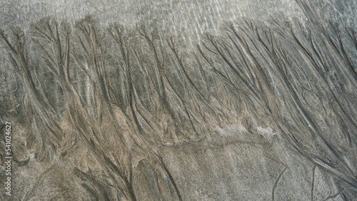 Beautiful pattern on the sand of the Bay of Bengal, Myanmar photo