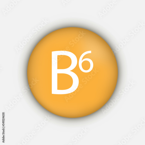 Vitamin B6 symbol. Vector illustration.