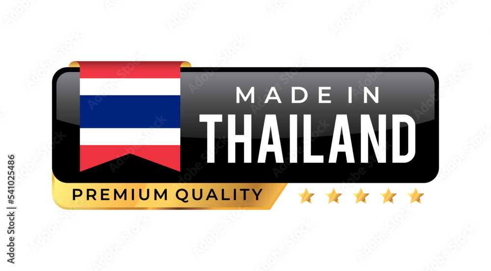 Made in Thailand Premium Quality label. For icon, badge, emblem, packaging, banner, and other business product . Vector Illustration Made in Thailand Premium Quality label. For icon, badge, emblem, packaging, banner, and other business product . Vector Illustration