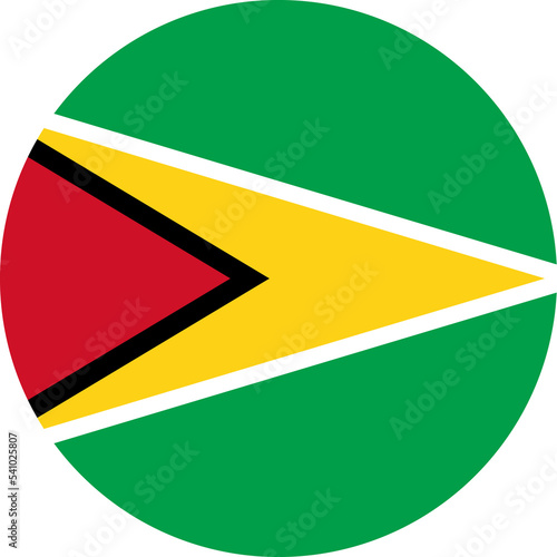 Free Download Guyana Round Flag. Guyanese Circle Circular Country Nation National Banner Symbol Sign Ensign Flag. Transparent PNG Flattened JPG Flat JPEG - GFXLoad