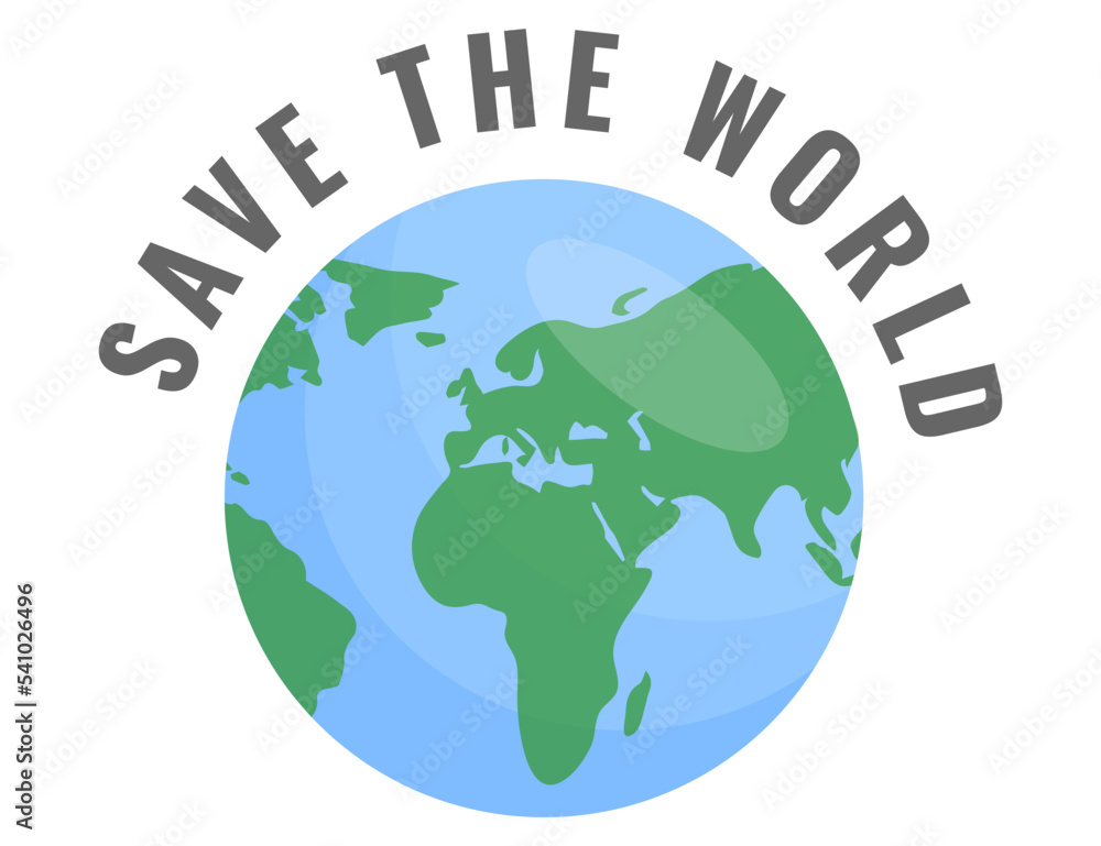 save the world save the earth World environment day. Ecology concept. Global map with leaves. Nature illustration. Planet earth. World map. Earth day. Save earth. Vector