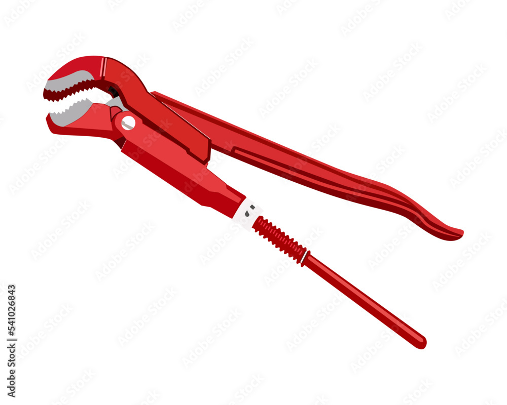 Vector of Swedish Pipe Wrench isolated on white background. Vector of Swedish Pipe Wrench isolated on white background.