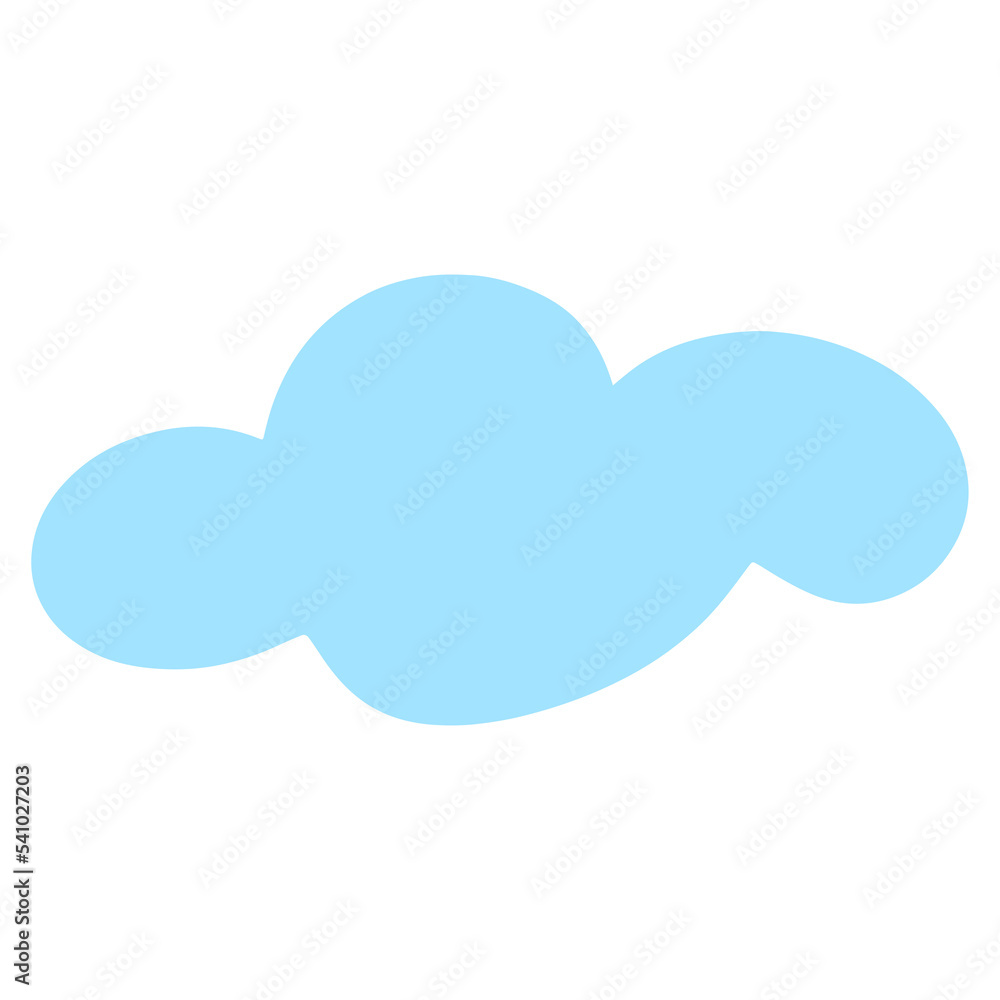Cloud shape in naive style illustration design. Cloud shape in naive style illustration design.