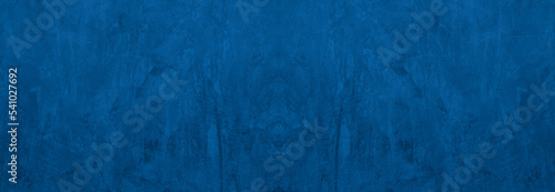 Old wall pattern texture cement blue dark abstract blue color design are light with black gradient background.