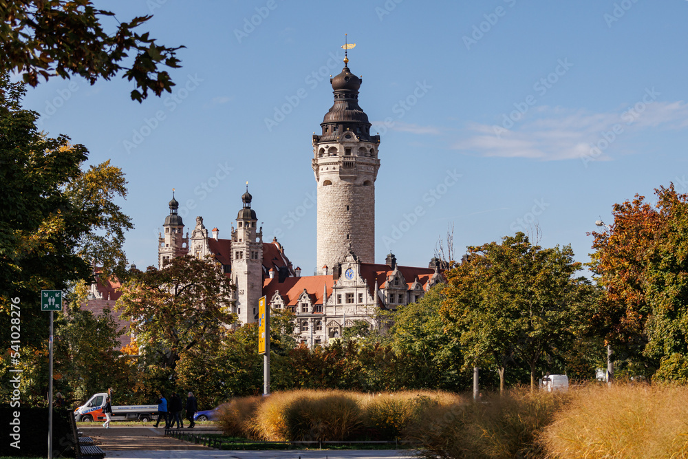 Obraz premium Leipzig, Saxony, Germany 10-10-2022 The New Town Hall..