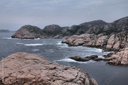 Rainy weather in Lindesnes, Norway photo