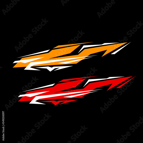 car body template sticker design vector