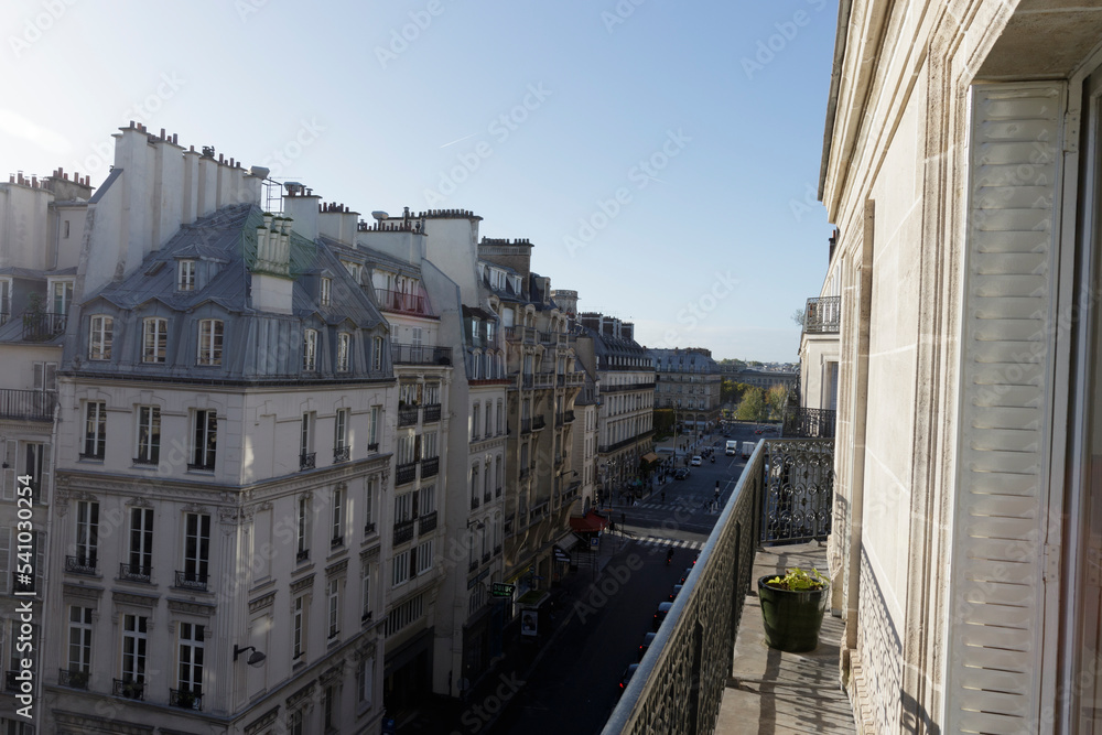 Obraz premium View at Parisian apartment buildings in the center of Paris, France, Europe