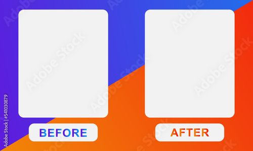 Before after frame. Easy editable stroke. Vector illustration. EPS 10.