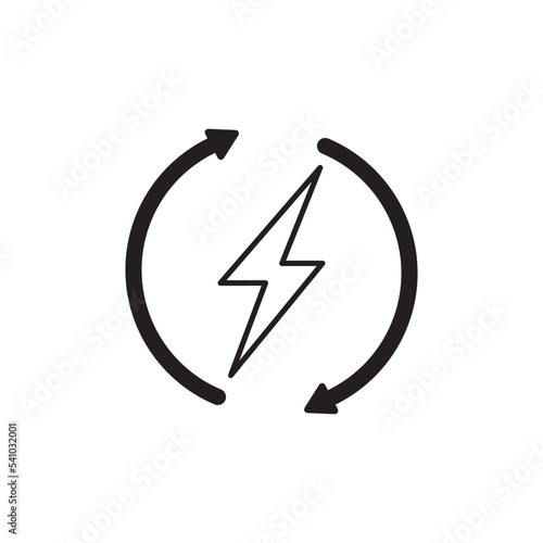 Lighting Bolt Icon Vector Illustration Style