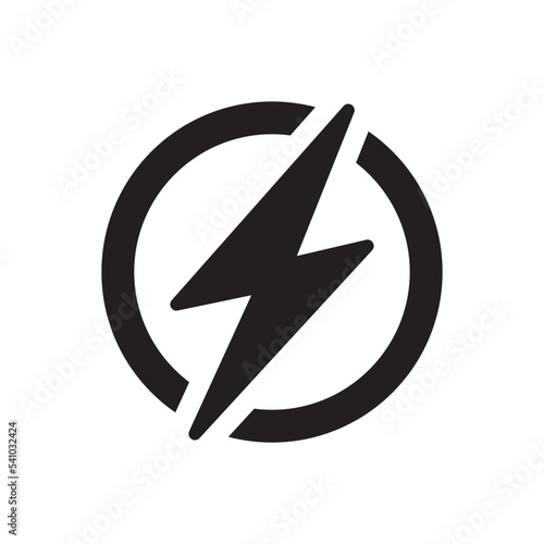 Lighting Bolt Icon Vector Illustration Style