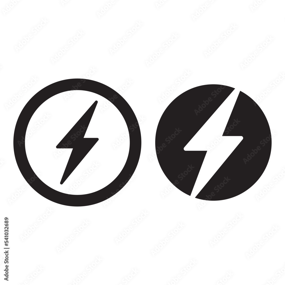 Lighting Bolt Icon Vector Illustration Style Lighting Bolt Icon Vector Illustration Style
