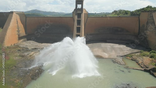 Pull away from water spout outlet at the bottom of Wagendrift Dam Wall photo