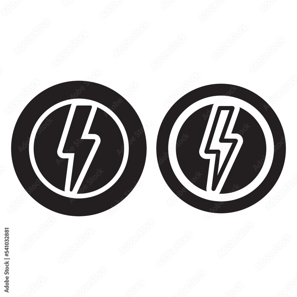 Lighting Bolt Icon Vector Illustration Style Lighting Bolt Icon Vector Illustration Style