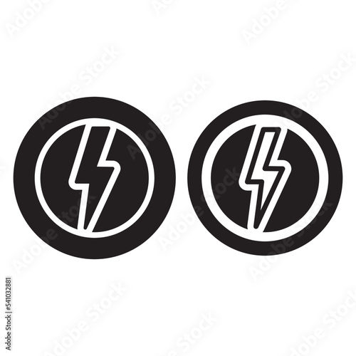 Lighting Bolt Icon Vector Illustration Style