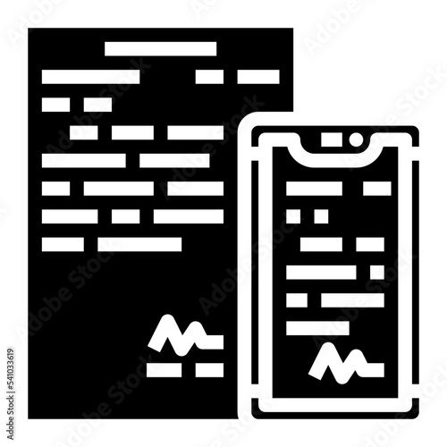 digital signature glyph icon