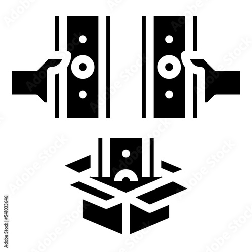crowd funding glyph icon