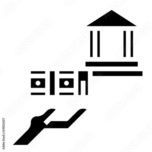 lending glyph icon