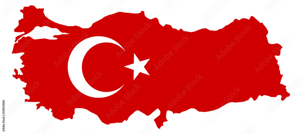 Map with flag of Turkey Map with flag of Turkey