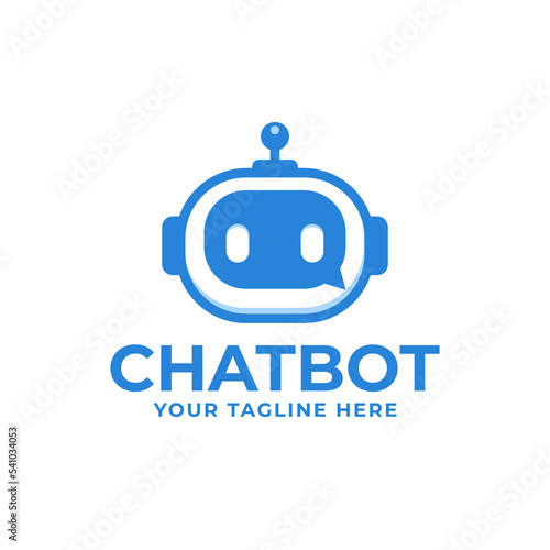 chat bot logo bubble talk messenger AI robot mascot