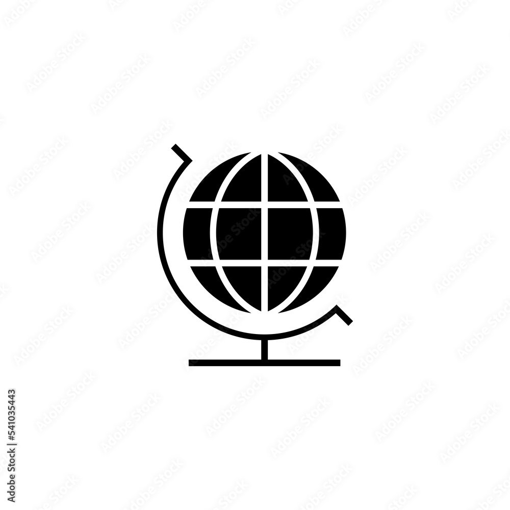 Earth globe icon isolated on white background Earth globe icon isolated on white background