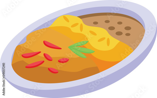 El Salvador bean food icon isometric vector. Country travel. National map