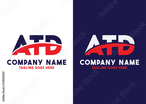 Letter ATD logo design vector template, ATD logo
