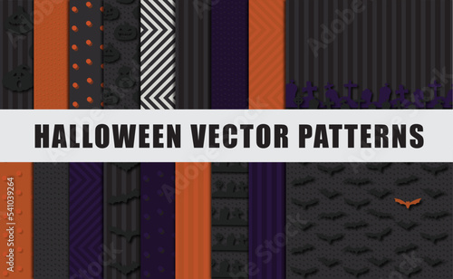 Halloween Repeat Scattered Print Pattern for Fun and Spooky Greetings, Cards, Invitations, and more