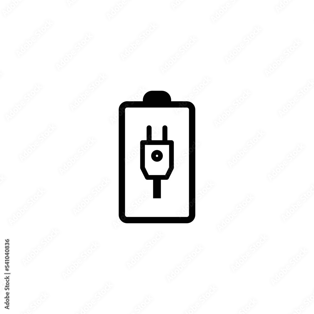 Battery icon flat style vector logo template Battery icon flat style vector logo template