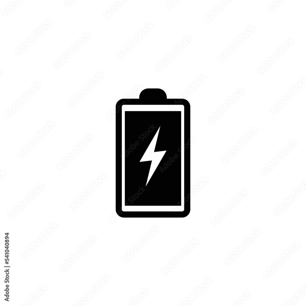 Battery icon flat style vector logo template Battery icon flat style vector logo template