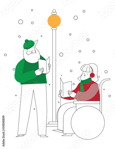 People singing carols 