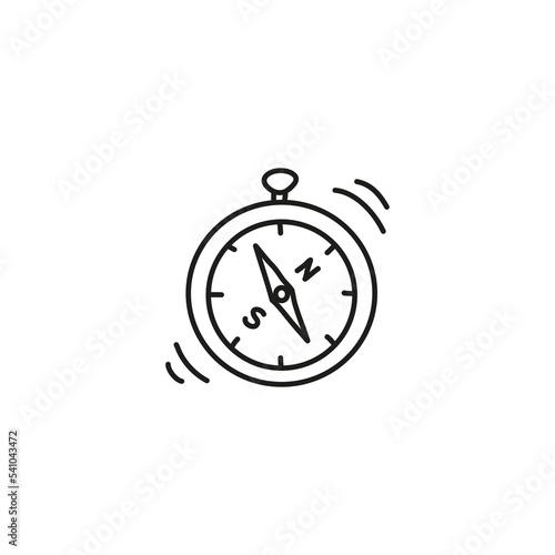 Doodle compass icon.