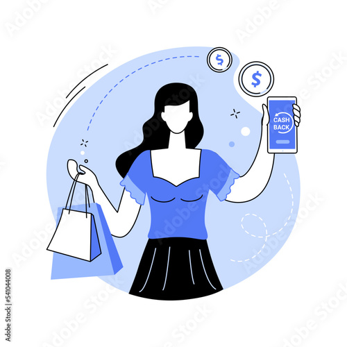 Cashback isolated cartoon vector illustrations.
