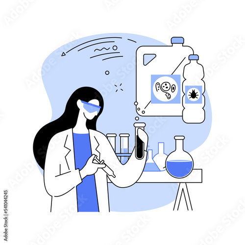 Pesticide manufacturing isolated cartoon vector illustrations.