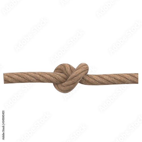 3d rendering illustration of a generic tied knot