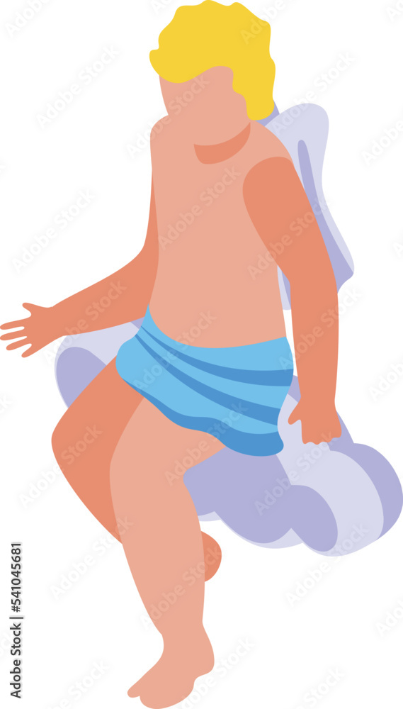 Cloud cupid icon isometric vector. Love bow. Angel cute Cloud cupid icon isometric vector. Love bow. Angel cute