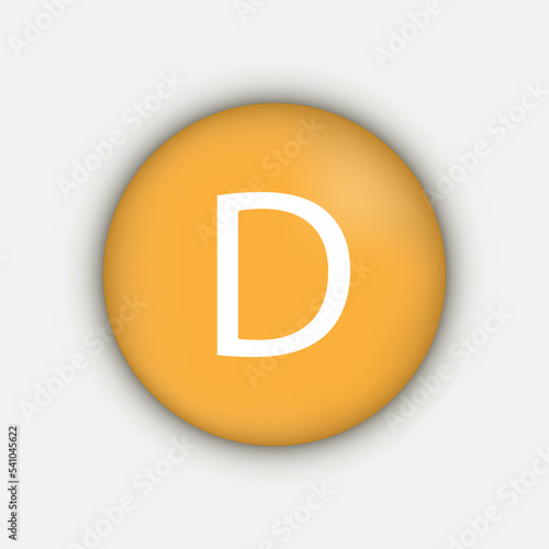 Vitamin D symbol. Vector illustration.