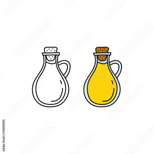 Doodle cooking oil in jar.