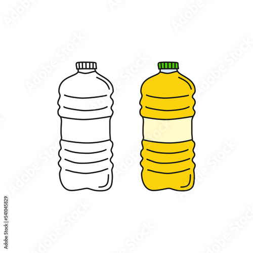 Doodle cooking oil in bottle.