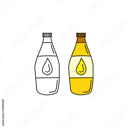 Doodle cooking oil in bottle.