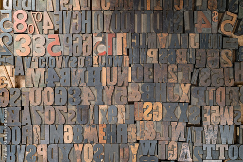 Εκτύπωση καμβά Background of vintage wood letterpress type