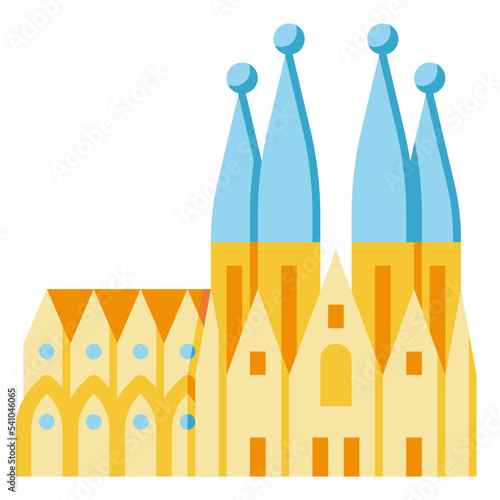 la sagrada familia flat icon
