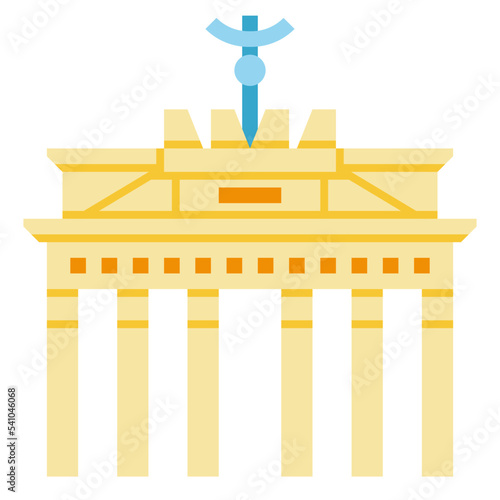 brandenburg gate flat icon