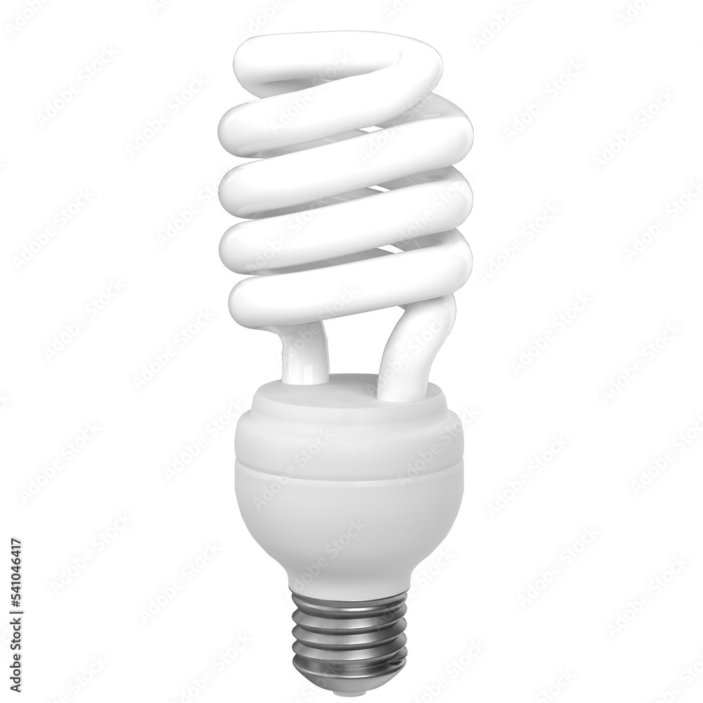 3d rendering illustration of an energy saving light bulb lamp 3d rendering illustration of an energy saving light bulb lamp
